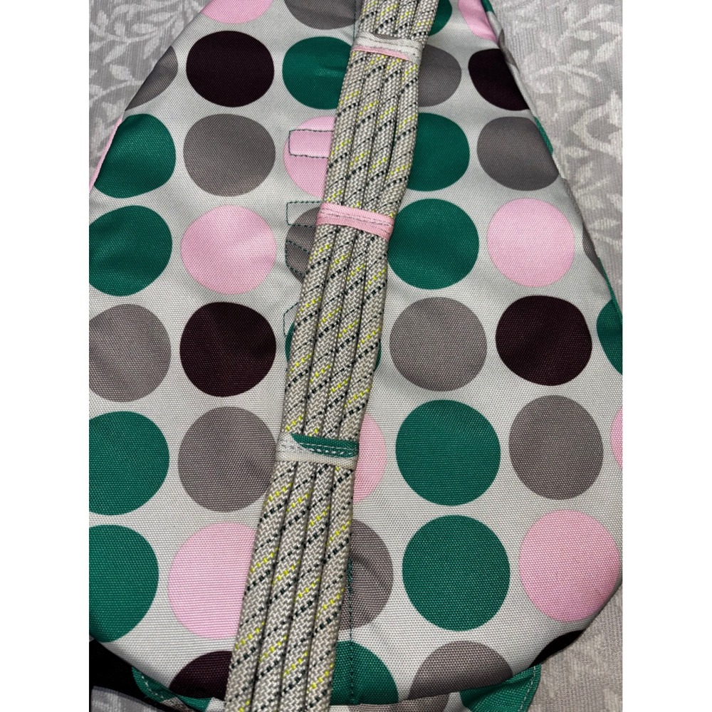 KAVU‎ Rope Bag Sling Backpack Polka Dot Green Pink Grey Crossbody - Picture 7 of 8